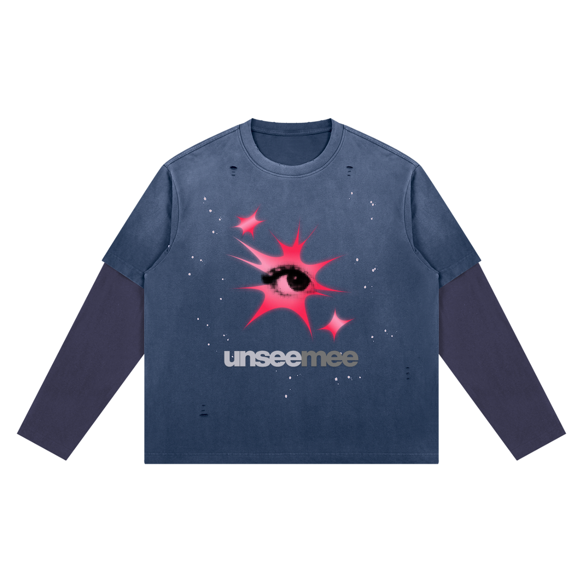 Unisex Vintage Wash Distressed Layer T-Shirt