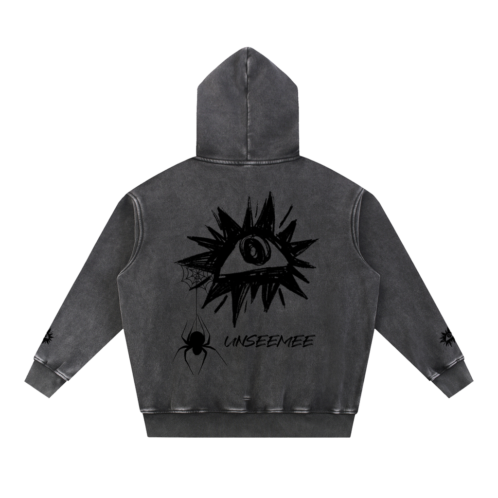 Snow Wash Fleece Oversize Hoodie
