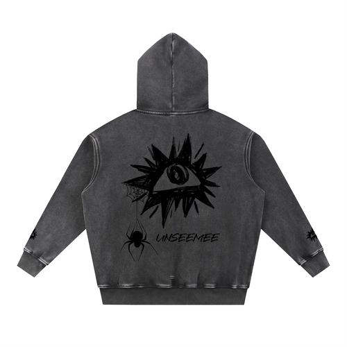 Snow Wash Fleece Oversize Hoodie