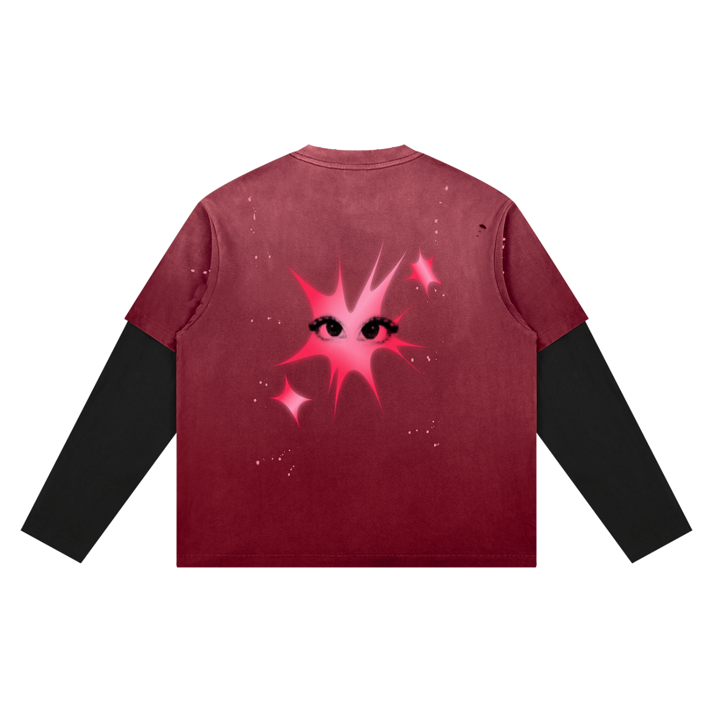Unisex Vintage Wash Distressed Layer T-Shirt